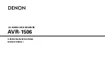 Предварительный просмотр 1 страницы Denon AVR-1506 Operating Instructions Manual