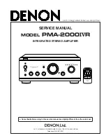 Предварительный просмотр 1 страницы Denon AVR-1602/682 Service Manual