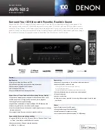 Предварительный просмотр 1 страницы Denon AVR-1612 Specifications