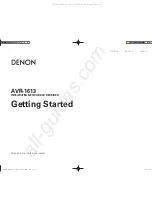 Предварительный просмотр 1 страницы Denon AVR-1613 Getting Started