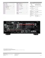 Предварительный просмотр 2 страницы Denon AVR-1708 Brochure & Specs