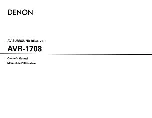 Предварительный просмотр 1 страницы Denon AVR-1708 Owner'S Manual