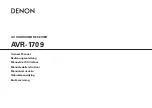 Denon AVR-1709 Owner'S Manual preview