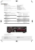 Preview for 2 page of Denon AVR-1907 Specifications