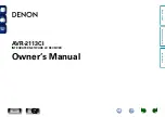 Denon AVR-2113CI Owner'S Manual preview