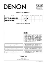 Denon AVR-2808CI Service Manual preview