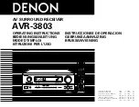 Denon AVR-3803 Operating Instruction preview