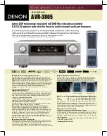 Предварительный просмотр 1 страницы Denon AVR-3805 Brochure & Specs