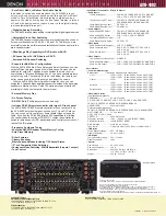 Предварительный просмотр 2 страницы Denon AVR-4802 Brochure & Specs