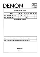 Предварительный просмотр 1 страницы Denon AVR-4810 Service Manual