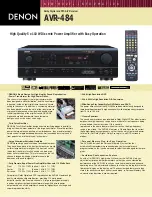 Предварительный просмотр 1 страницы Denon AVR-484 Specification