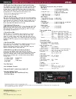 Предварительный просмотр 2 страницы Denon AVR-484 Specification