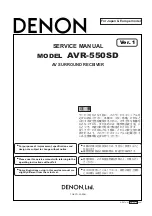 Preview for 1 page of Denon AVR-550SD Service Manual