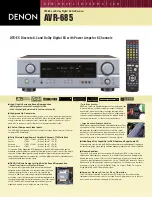 Предварительный просмотр 1 страницы Denon AVR-685 Brochure