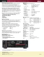 Предварительный просмотр 2 страницы Denon AVR-685 Brochure