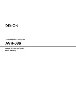 Preview for 1 page of Denon AVR-686 Operating Instructions Manual