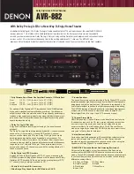 Denon AVR-882 Brochure & Specs предпросмотр