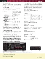 Предварительный просмотр 2 страницы Denon AVR-882 Brochure & Specs