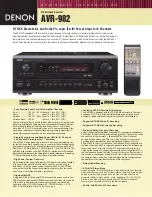 Denon AVR-982 Brochure & Specs предпросмотр