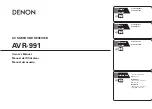 Preview for 1 page of Denon AVR-991 (Spanish) Manual Del Usuario