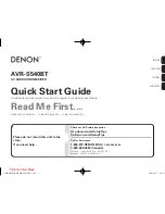 Denon AVR-S540BT Quick Start Manual preview