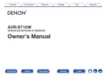 Preview for 1 page of Denon AVR-S710W Owner'S Manual