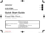 Preview for 1 page of Denon AVR-S750H Quick Start Manual