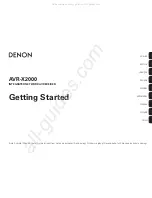 Предварительный просмотр 1 страницы Denon AVR-X2000 Manual