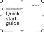 Preview for 1 page of Denon AVR-X2800H Quick Start Manual