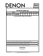 Предварительный просмотр 1 страницы Denon AVR-X3100W Service Manual