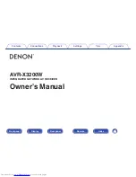 Предварительный просмотр 1 страницы Denon AVR-X3200W Owner'S Manual