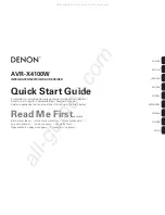 Denon AVR-X4100W Quick Start Manual предпросмотр