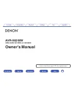 Denon AVR-X6200W Owner'S Manual preview