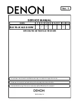 Preview for 1 page of Denon AVR-X6200W Service Manual