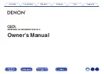 Preview for 1 page of Denon CEOL N10 Owner'S Manual