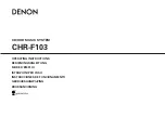 Preview for 1 page of Denon CHR-F103 Operating Instructions Manual