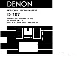 Denon D-107 Operating Instructions Manual preview