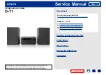 Preview for 1 page of Denon D-T1 Service Manual