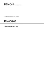 Предварительный просмотр 1 страницы Denon db-c640 Operating Instructions Manual