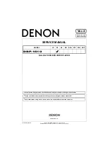 Denon DBP-1610 Service Manual preview