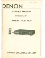 Denon DCD-1500 Service Manual предпросмотр