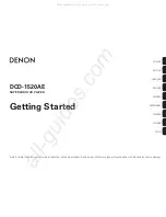 Denon DCD-1520AE Getting Started предпросмотр