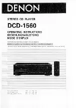 Denon DCD-1560 Operating Instructions Manual предпросмотр