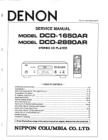 Denon DCD-1650AR Service Manual предпросмотр