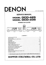 Предварительный просмотр 1 страницы Denon DCD-335 Service Manual