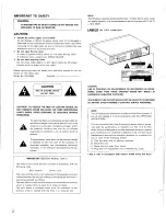 Предварительный просмотр 2 страницы Denon DCD-3560 Service Manual