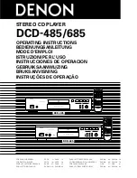 Denon DCD-485 Operating Instructions Manual предпросмотр