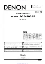 Denon DCD-500AE Service Manual preview