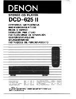 Denon DCD-625 II Operating Instructions Manual предпросмотр