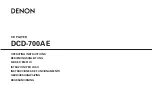 Denon DCD-700AE Operating Instructions Manual предпросмотр